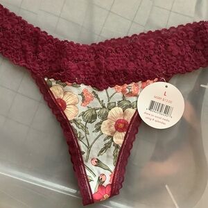 Time and Tru Floral Lace Panties - Burgundy and Floral